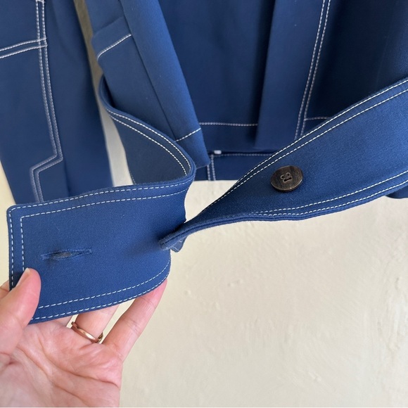 Derek Lam 10 Crosby Belted Collar Button Jacket - Picture 7 of 8